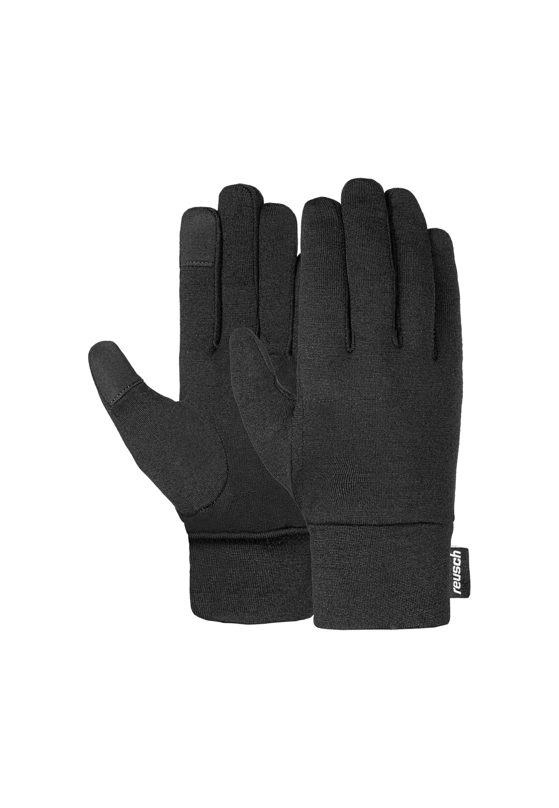 REUSCH Athletic Gloves in Black: front