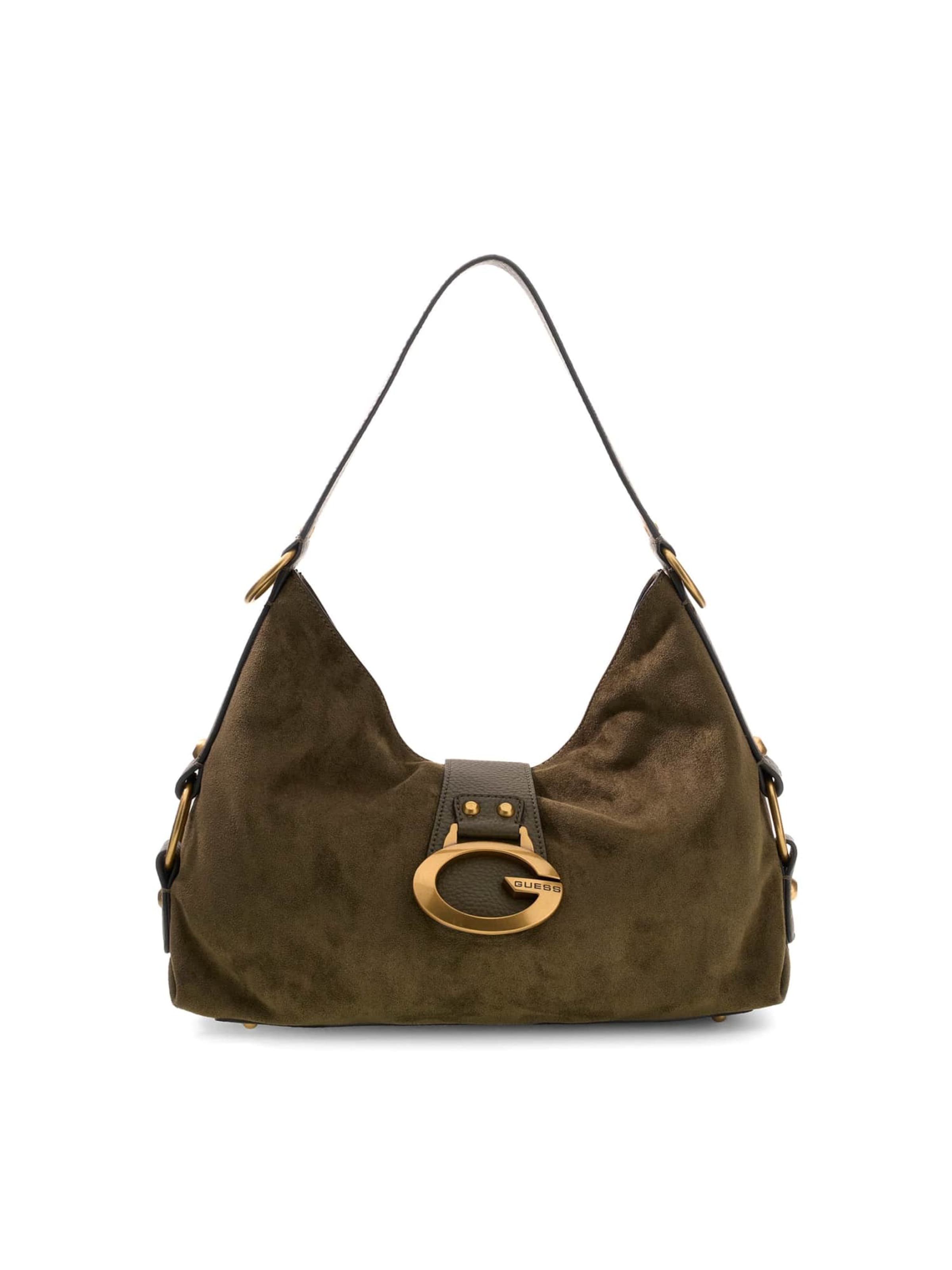 GUESS Schultertasche 'Camden' in Braun: Vorderseite