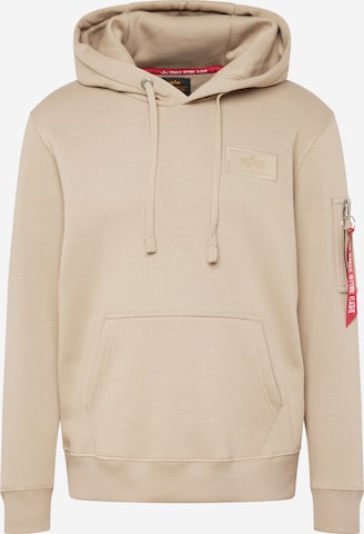 ALPHA INDUSTRIES Sweatshirt in Beige: predná strana