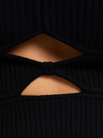 Bershka Knitted Top in Black