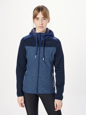 CMP Athletic Fleece Jacket in Blue: front