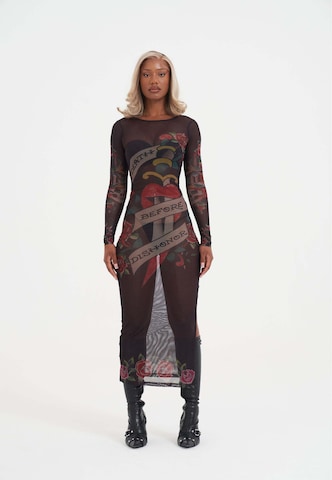 Ed Hardy Obleka 'Death Before Dishonor' | rjava barva: sprednja stran