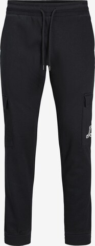 JACK & JONES Tapered Cargobroek 'Gordon' in Zwart: voorkant