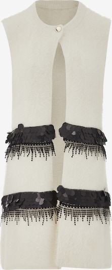 Gilet in maglia faina di colore nero / bianco lana, Visualizzazione prodotti