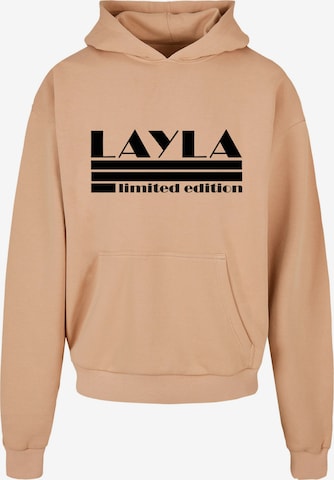 Merchcode Sweatshirt 'Layla - Limited Edition' in Beige: predná strana