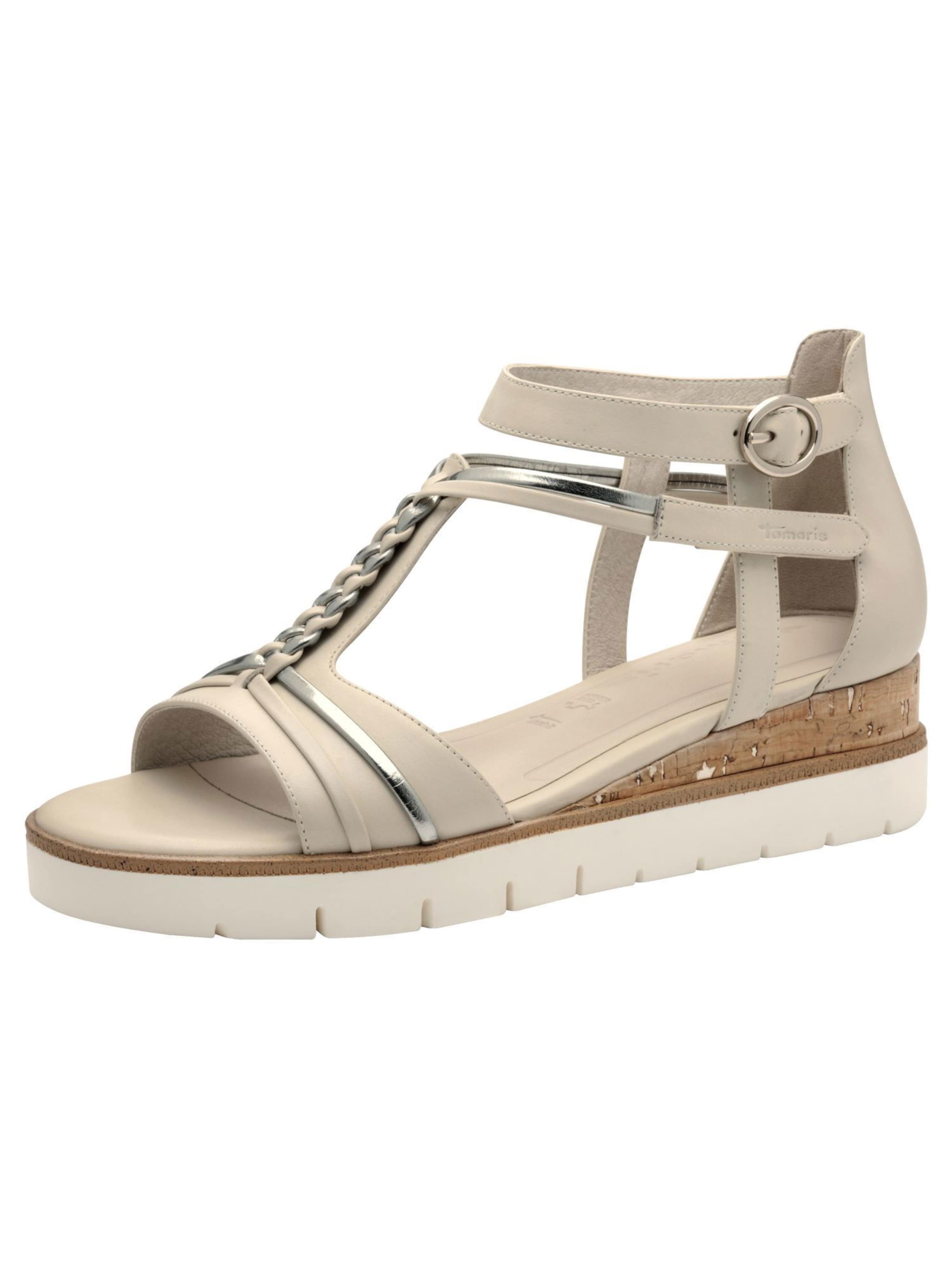 Tamaris Sandalen met riem in Beige: voorkant