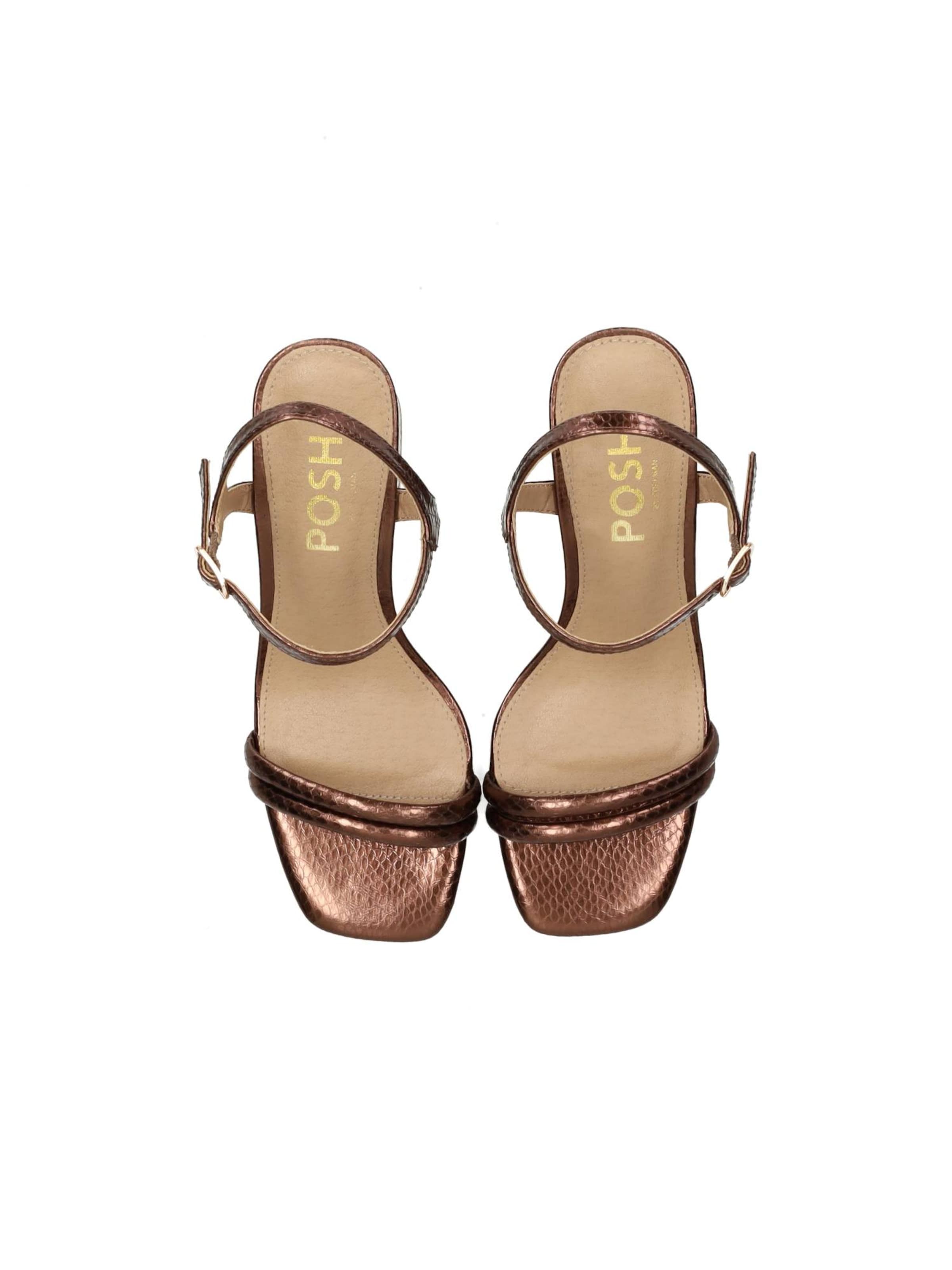 Sandales à lanières POSH by Poelman en marron