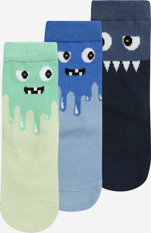 Chaussettes 'Monster' Lindex en bleu : devant