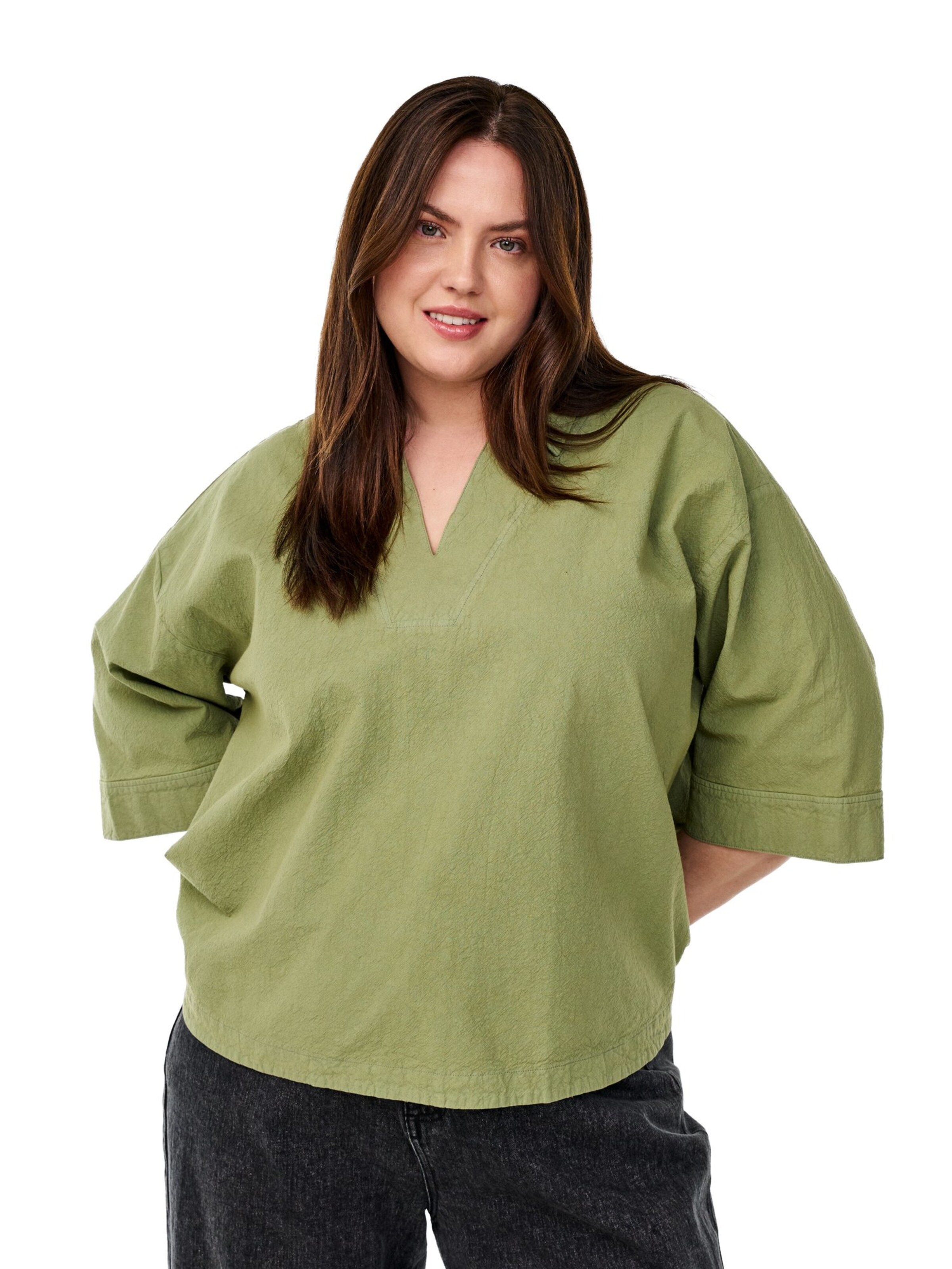 Zizzi Blúzka 'Eello' - Zelená: predná strana