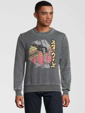 Sweat-shirt Recovered en gris : devant