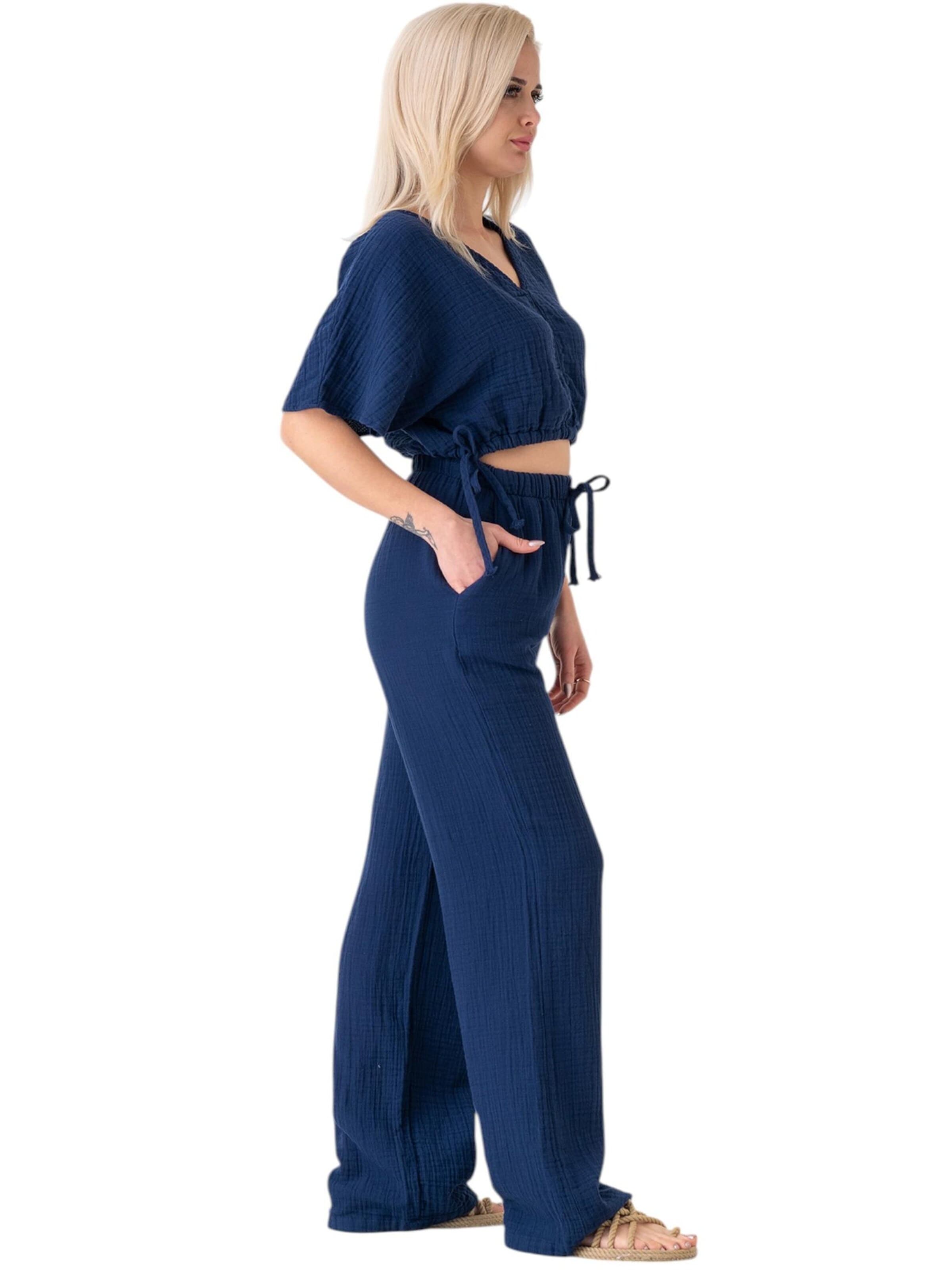 Wide leg Pantaloni 'Eleni' di WENOR in blu