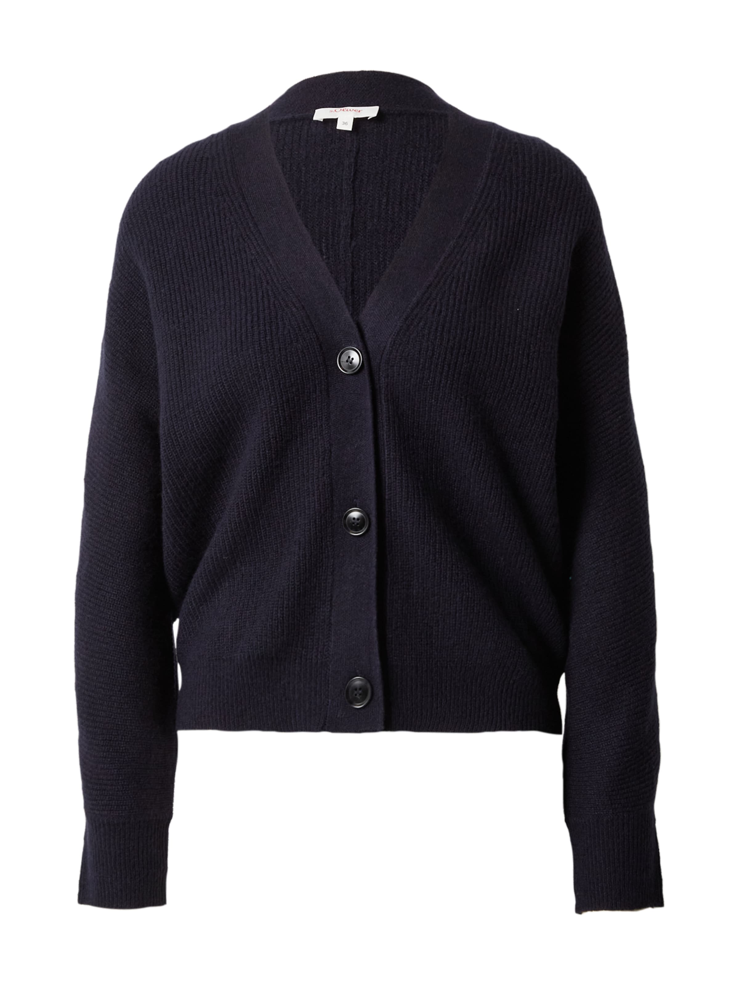 s.Oliver Gebreid vest in Blauw: voorkant