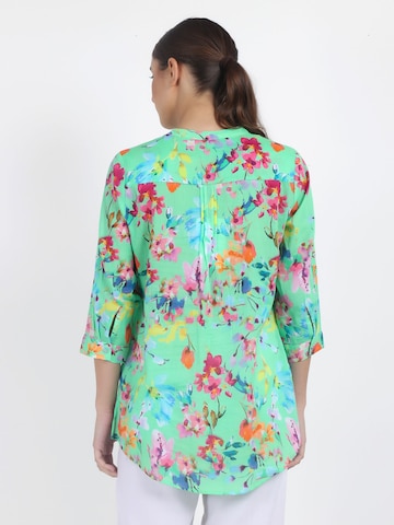 VICCI Germany Bluse mit Tunikaausschnitt in Grün