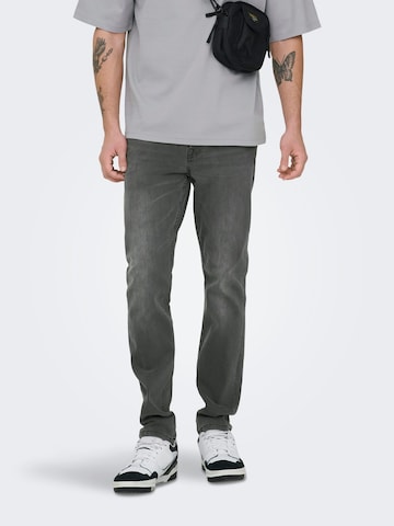 Only & Sons Slimfit Τζιν 'ONSLoom' σε μαύρο: μπροστά