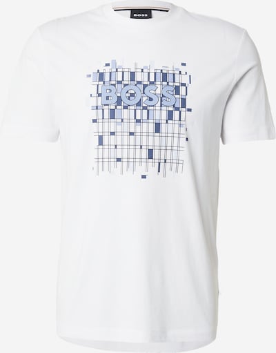 Marškinėliai 'Thompson' iš BOSS, spalva – opalo / melsvai pilka / balta, Prekių apžvalga
