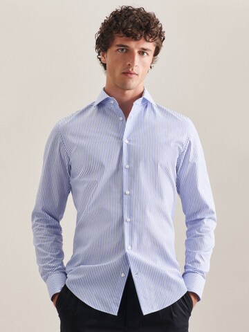SEIDENSTICKER Slim fit Business shirt in Blue: front