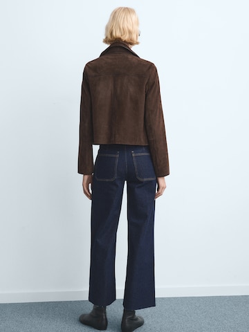 MANGO Široke hlačnice Kavbojke 'CATHERIN' | modra barva