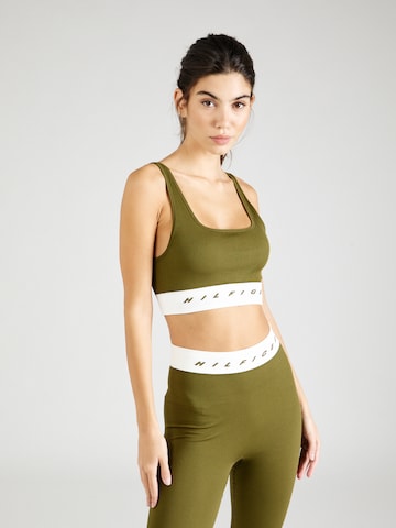 TOMMY HILFIGER - Soutien Bustier Soutien de desporto em verde: frente