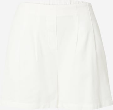 VERO MODA Regular Pleat-Front Pants 'JESMILO' in White: front