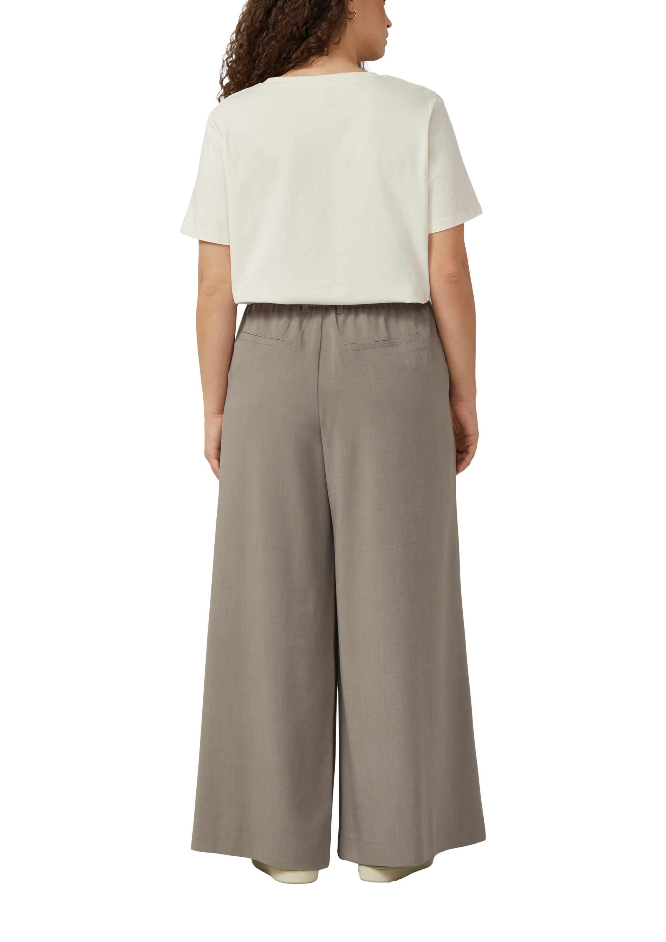 Wide Leg Pantalon QS en marron