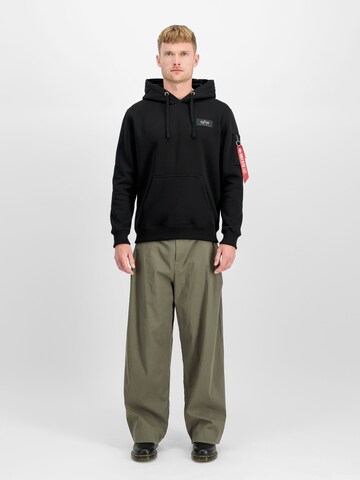 ALPHA INDUSTRIES Sweatshirt 'Backprint' in Black