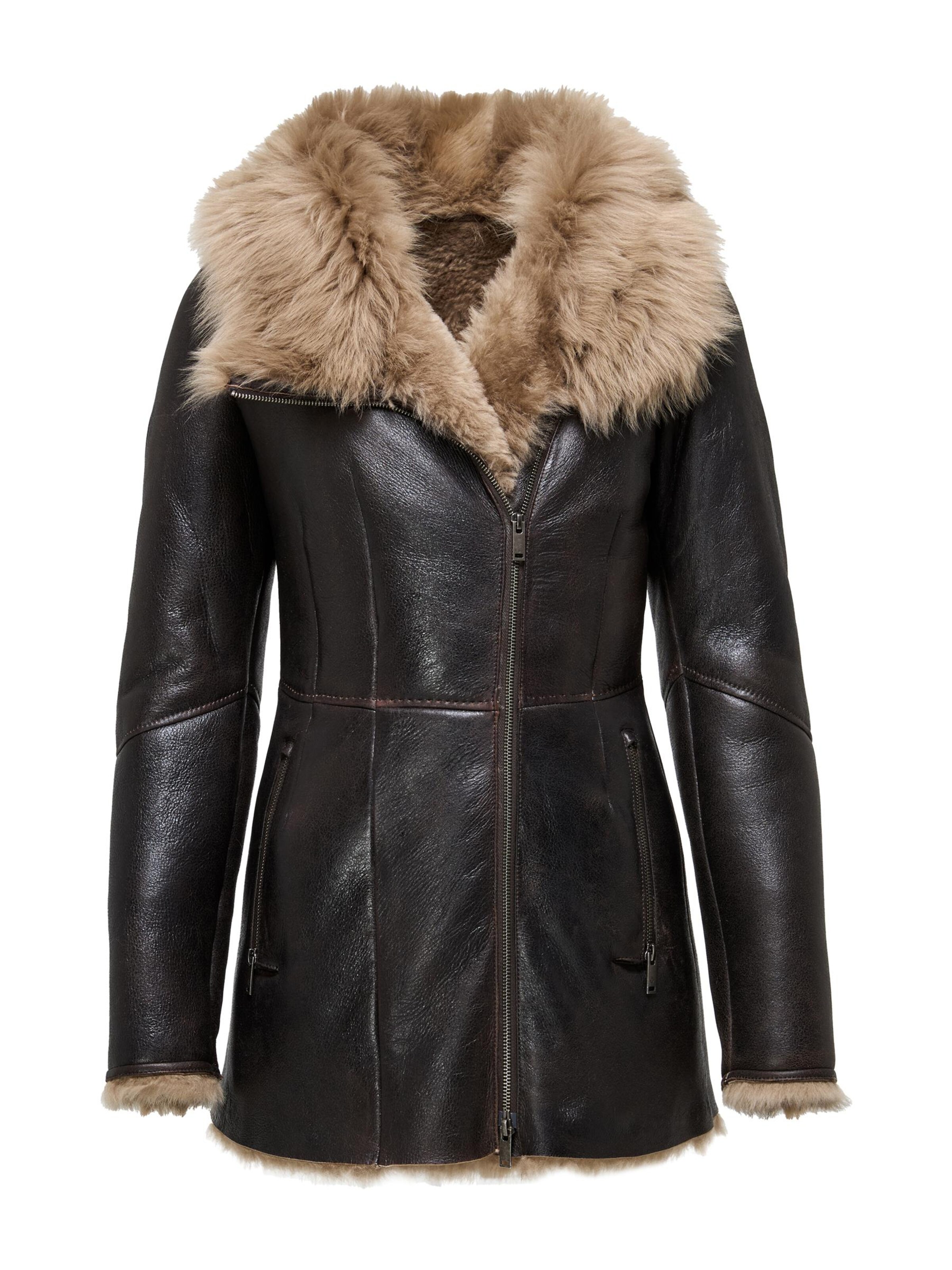 V S P Vinterfrakke 'Mallory' i brun: forside