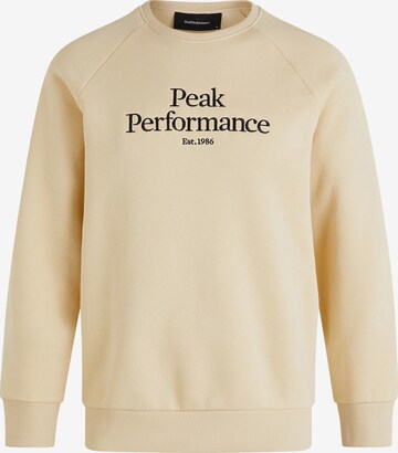 PEAK PERFORMANCE Sweatshirt in Beige: front
