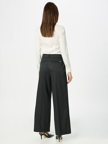 MOS MOSH Wide leg Pleat-front trousers in Black