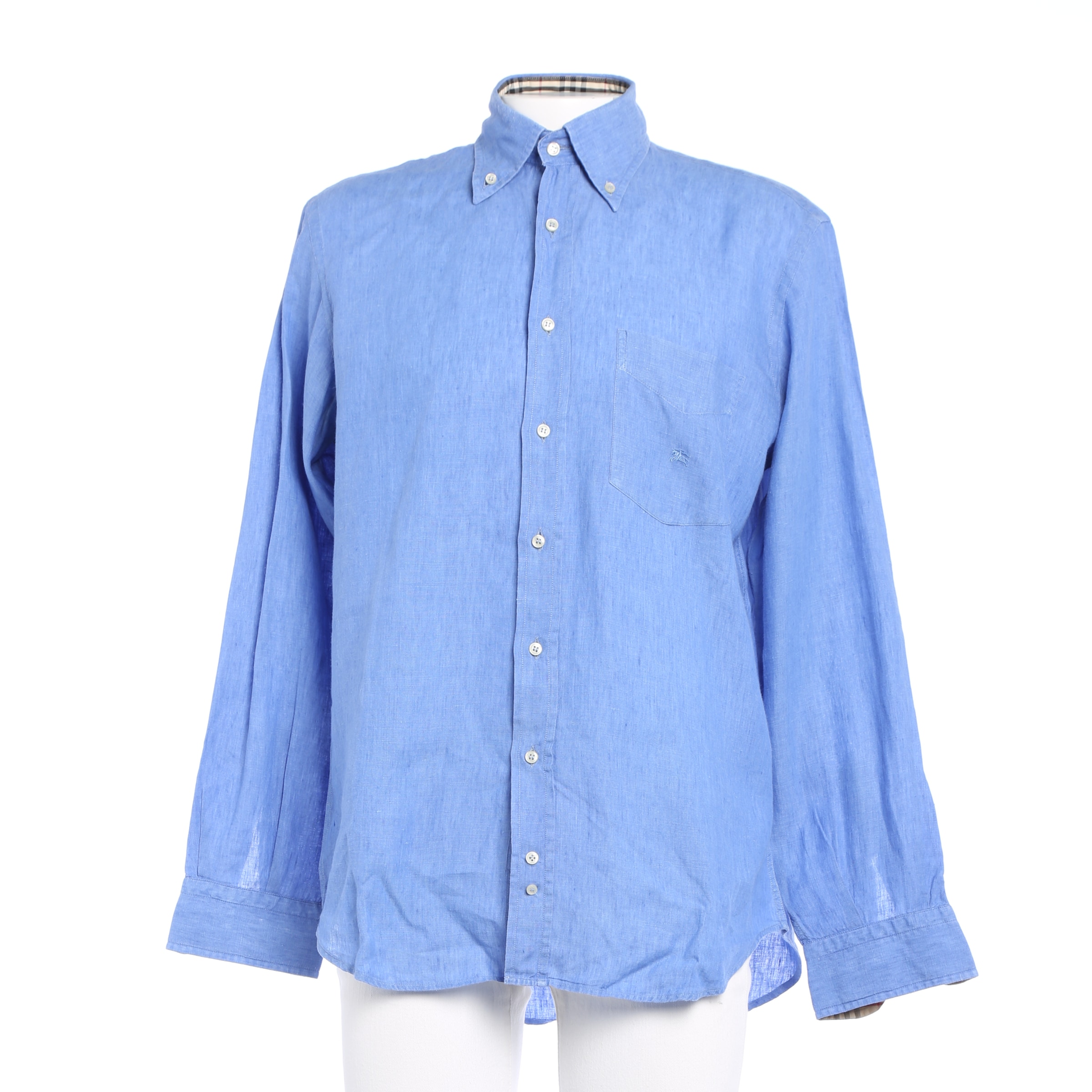 BURBERRY Freizeithemd / Shirt / Polohemd langarm in M in hellblau, Produktansicht