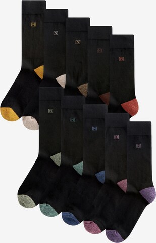 Next Socken in Schwarz: Vorderseite