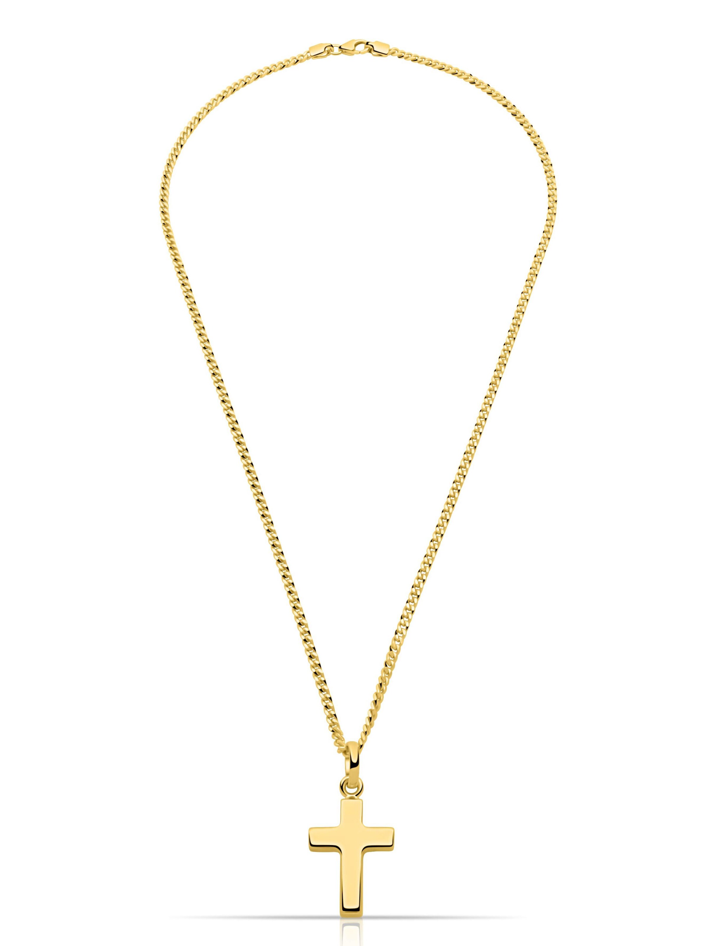 Tony Fein Anhänger 'Kreuz' in Gold: Vorderseite