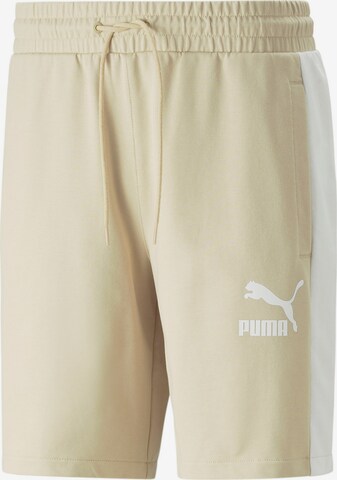 PUMA Regular Broek in Beige: voorkant