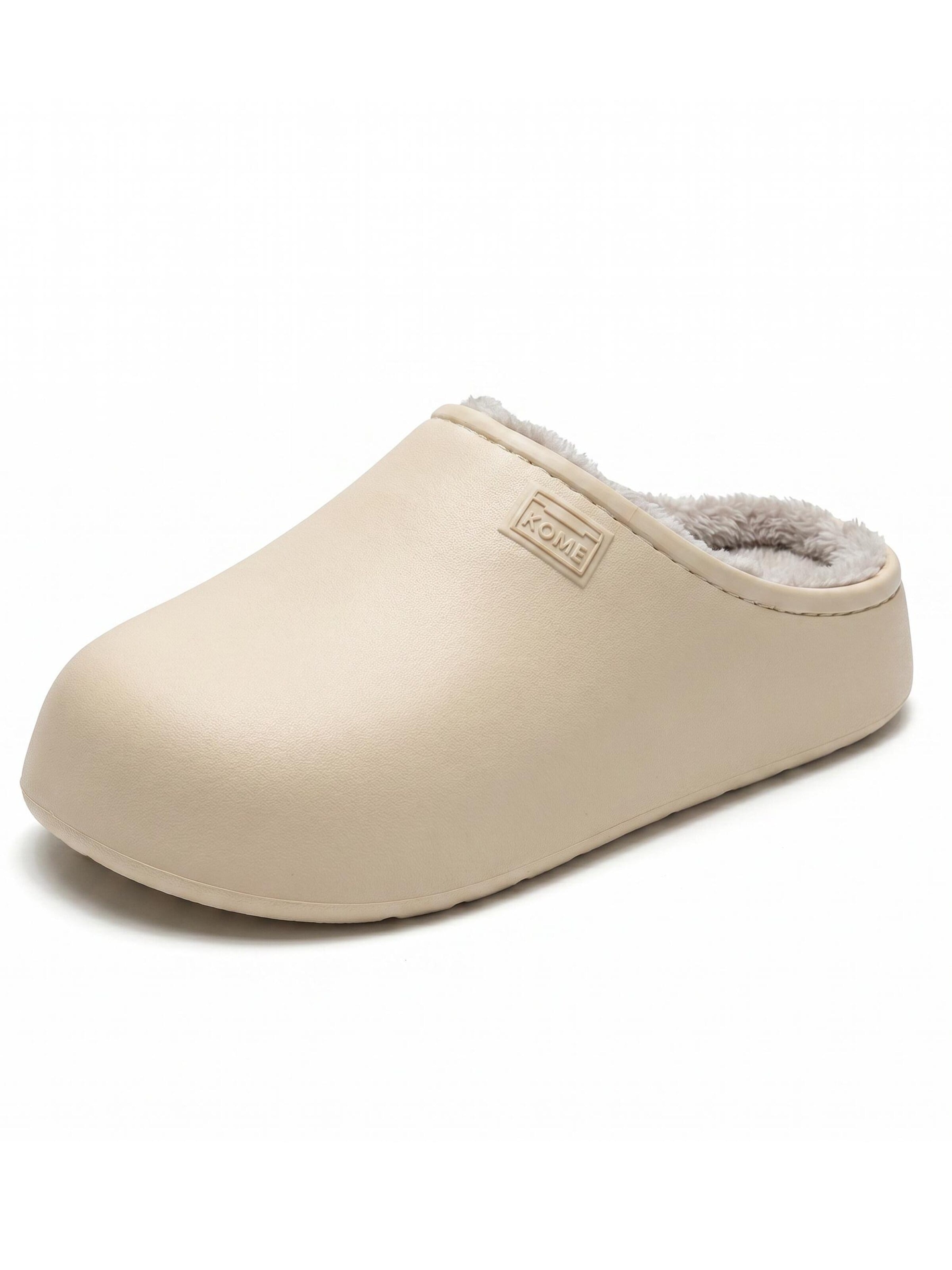 BONVERANO Slippers 'Damen wasserfeste EVA-Plateau-Hausschuhe' in Beige: front