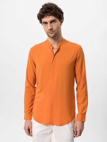 Antioch Regular fit Button Up Shirt in Orange