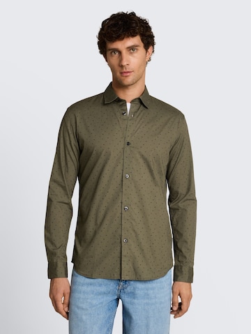Coupe regular Chemise TOM TAILOR DENIM en vert : devant