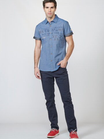 KOROSHI - Ajuste regular Camisa en azul