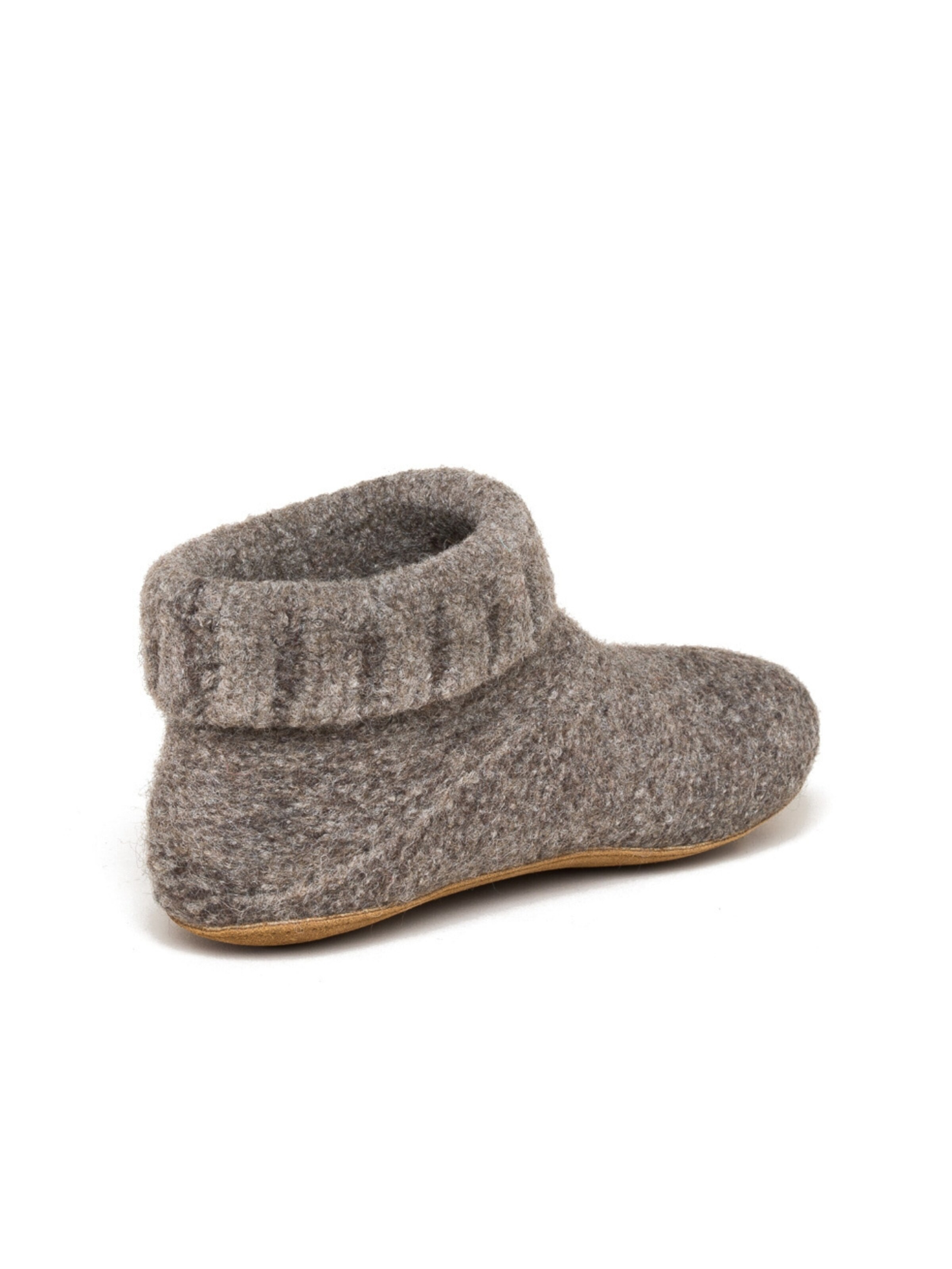 Gottstein Slippers 'Hüttenschuhe Knit Boot' in Brown