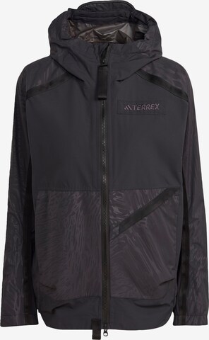 ADIDAS TERREX - Chaqueta de montaña en negro: frente