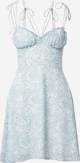 Parallel Lines Robe d’été en bleu clair / blanc, Vue avec produit