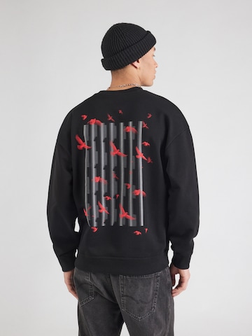 HUGO Sweatshirt 'Duckoo' in Black: front