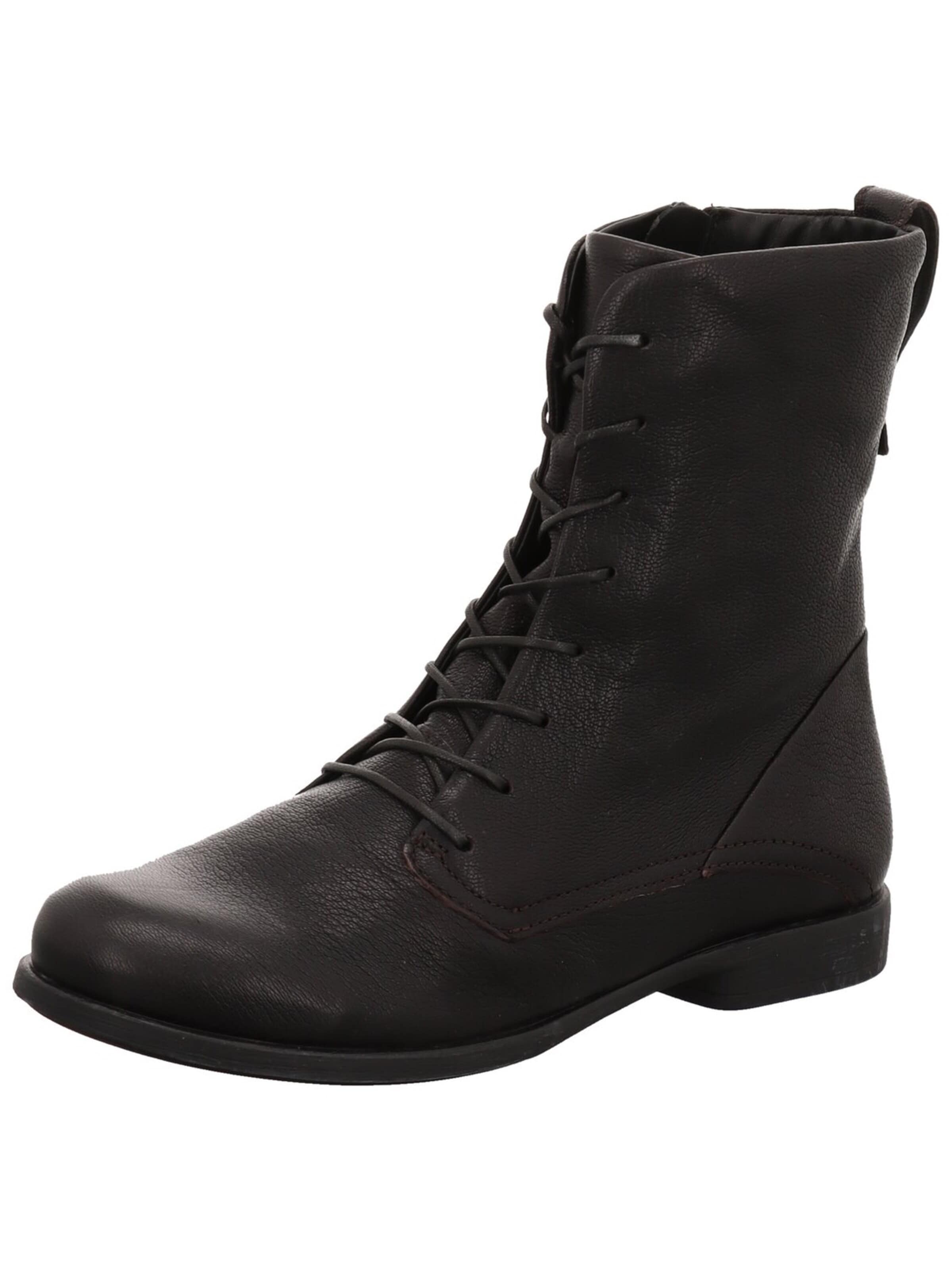 Think Laarzen 'Stiefeletten/Boot Damen 3-000034-3080 Echtleder in schwarz' in Zwart: voorkant