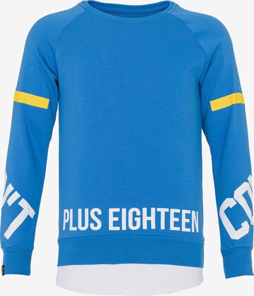 PLUS EIGHTEEN Sweatshirt in Blue: front