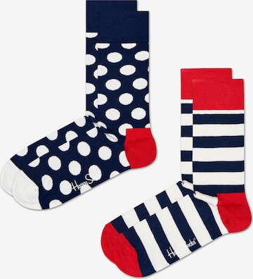 Happy Socks Sockor '2-Pack Big Dot Socks' i blå: framsida