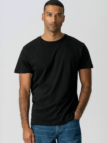 Coupe regular Chemise ' Organic Basic ' TEESHOPPEN en noir : devant