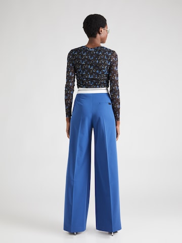 HUGO Red Loose fit Pleat-Front Pants 'Hasiya' in Blue