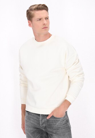 Sweat-shirt DreiMaster Vintage en blanc : devant