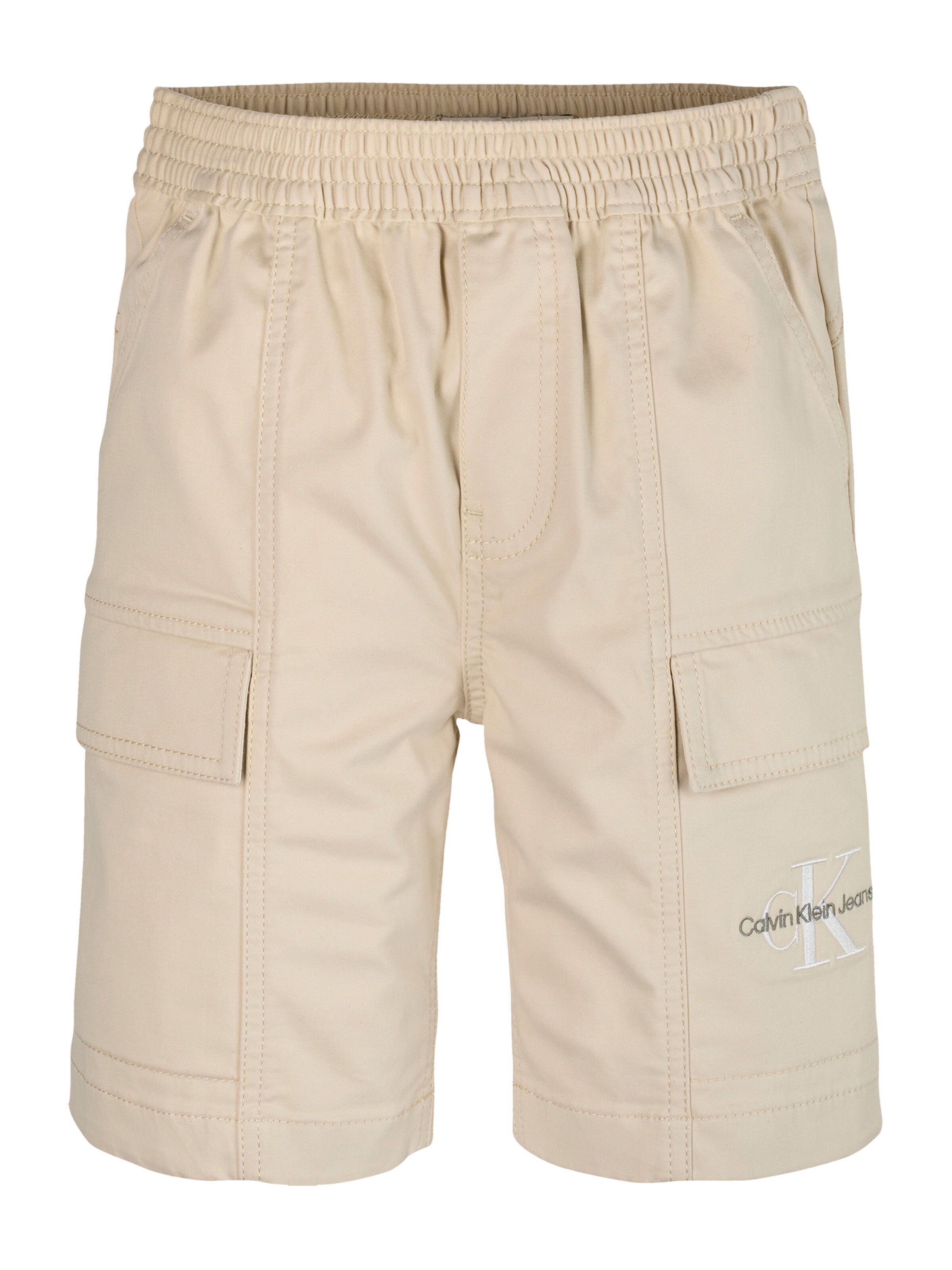 Calvin Klein Jeans Regular Housut 'ESSENTIAL' värissä beige: etupuoli