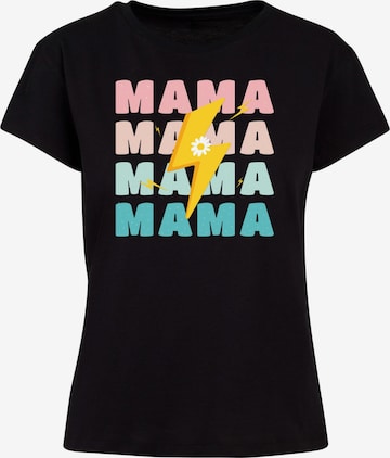 Merchcode Shirt 'Mothers Day - Mama' in Zwart: voorkant