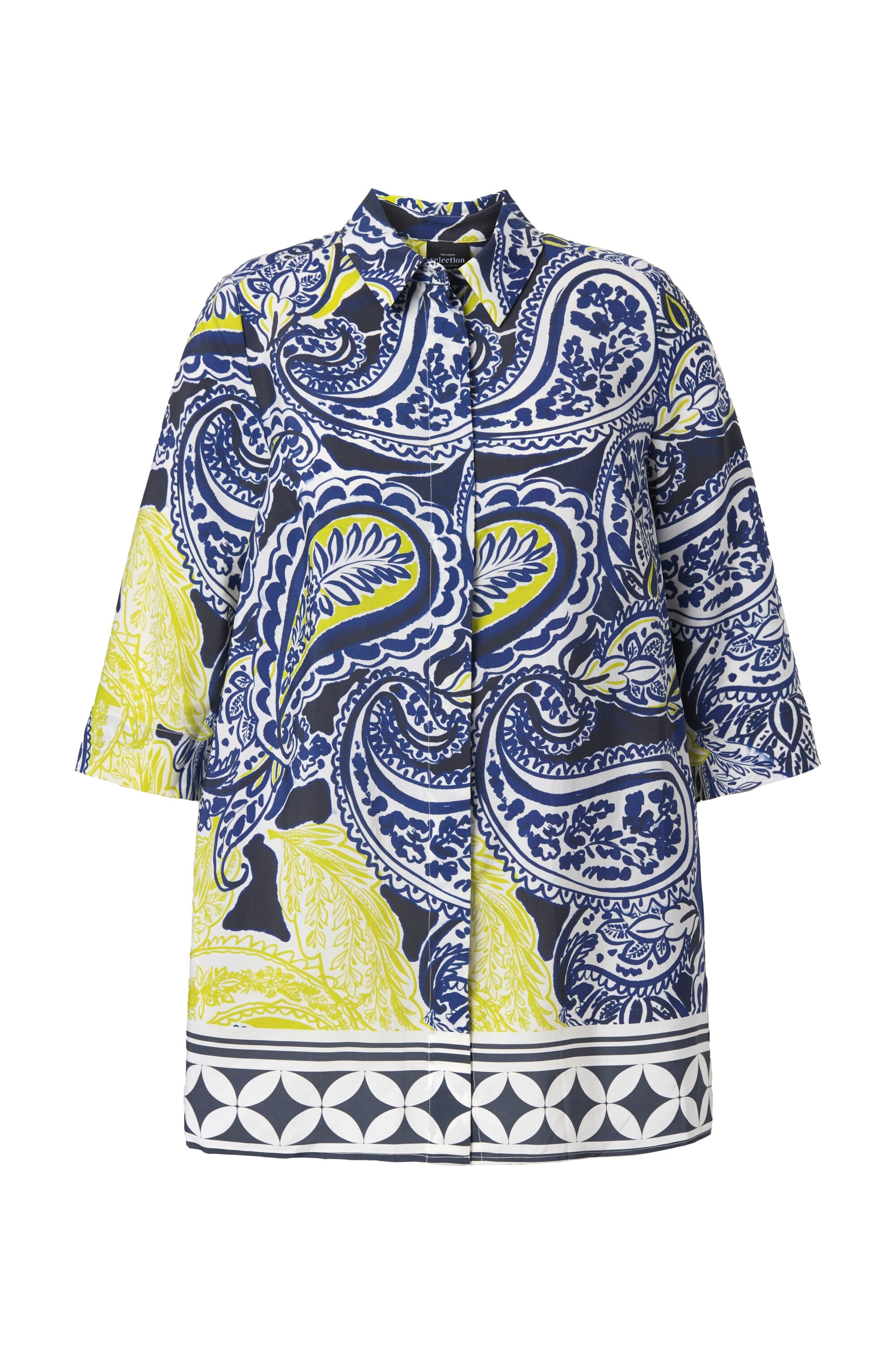 Ulla Popken Blouse in Blauw: voorkant