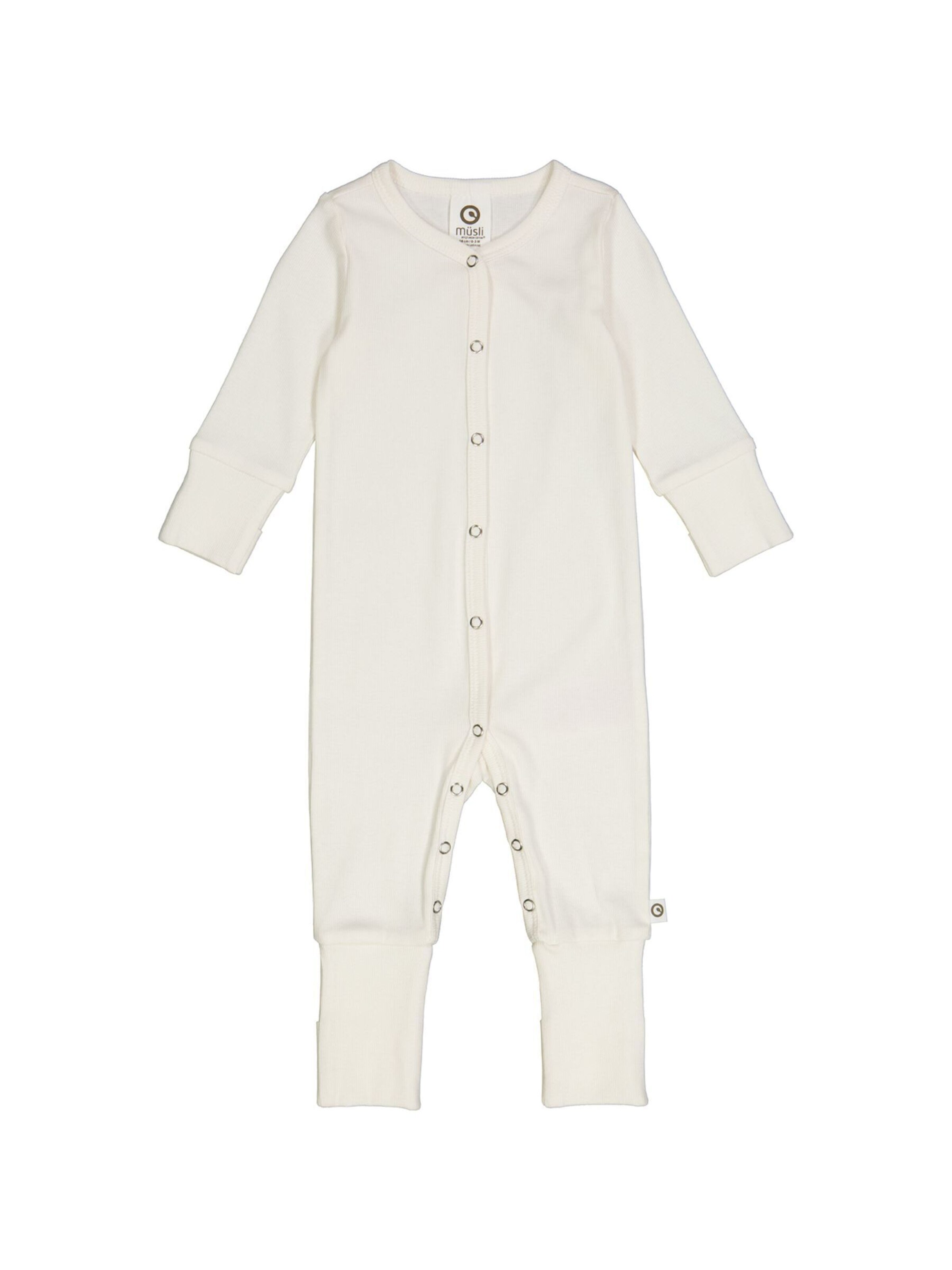 Barboteuse / body Müsli by GREEN COTTON en beige : devant